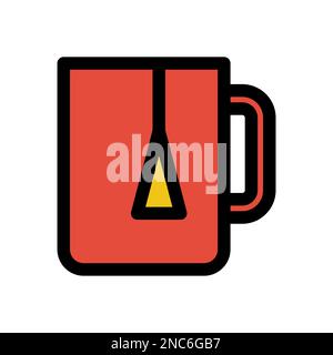 Tea cup icon line isolated on white background. Black flat thin icon on modern outline style. Linear symbol and editable stroke. Simple and pixel perf Stock Vector