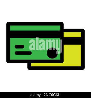Credit card icon line isolated on white background. Black flat thin icon on modern outline style. Linear symbol and editable stroke. Simple and pixel Stock Vector