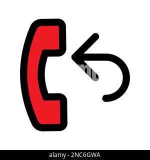 Call back icon line isolated on white background. Black flat thin icon on modern outline style. Linear symbol and editable stroke. Simple and pixel pe Stock Vector