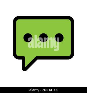 Chat bubble icon line isolated on white background. Black flat thin icon on modern outline style. Linear symbol and editable stroke. Simple and pixel Stock Vector