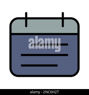 Calendar icon line isolated on white background. Black flat thin icon on modern outline style. Linear symbol and editable stroke. Simple and pixel per Stock Vector