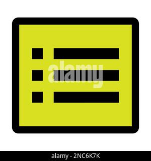 List icon line isolated on white background. Black flat thin icon on modern outline style. Linear symbol and editable stroke. Simple and pixel perfect Stock Vector
