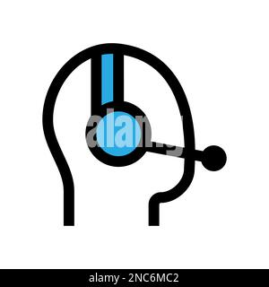 Human support icon line isolated on white background. Black flat thin icon on modern outline style. Linear symbol and editable stroke. Simple and pixe Stock Vector