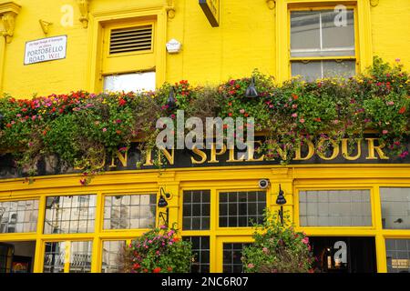 The Sun In Splendour pub in Portobello Road, London England United Kingdom UK Stock Photo