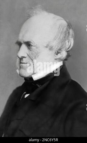 Sir Charles Lyell, 1st Baronet, FRS (1797-1875) was a British lawyer and the leading geologist of his day. He is best known for his book Principles of Geology which popularized the concept of uniformitarianism. (Photo by Elliott & Fry, c1869) Stock Photo