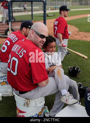 Boston Red Sox infielder Kevin Youkilis is pictured during spring training  baseball in Fort Myers, Fla., Thursday, Feb. 17, 2011. (AP Photo/Dave  Martin Stock Photo - Alamy