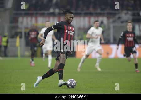 Milano, Italy. 14th Feb, 2023. Rafael Leao (17) of AC Milan seen during the  UEFA Champions League match between AC Milan and Tottenham Hotspur at San  Siro in Milano. (Photo Credit: Gonzales