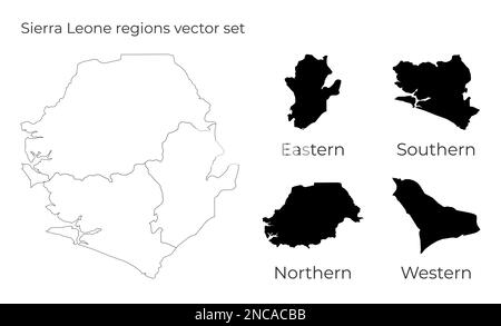 Sierra Leone map. Borders of Sierra Leone for your infographic. Vector ...