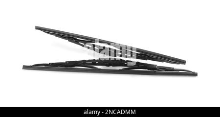 Pair of car windshield wipers on white background Stock Photo - Alamy