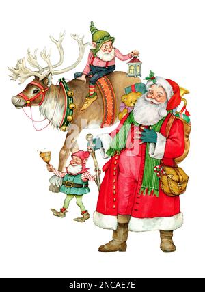 santa-walking-with-reindeer-