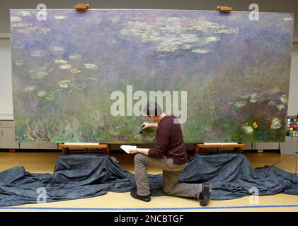 Claude Monet's large Water lilies painting, Musée de l'Orangerie, an