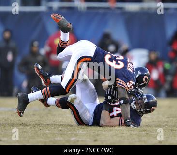 Chicago Bears cornerback Charles Tillman (33) celebrates after recovering a  fumble with 1:33 left in the first half of Super Bowl XLI at Dolphin  Stadium in Miami on February 4, 2007. (UPI