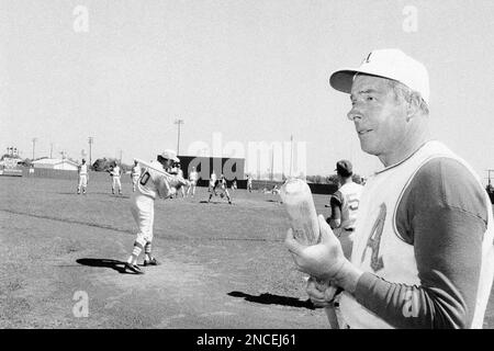 Oakland Athletics vice president Joe DiMaggio in Tampa, Fla., on