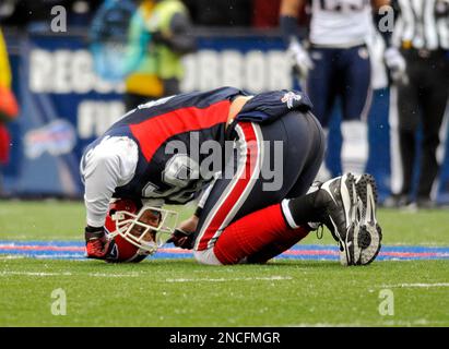 Buffalo Bills wide receiver Steve Johnson reacts after a play during an NFL  football game against the New England Patriots in Orchard Park, N.Y. on  Sunday, Dec. 26, 2010. New England won