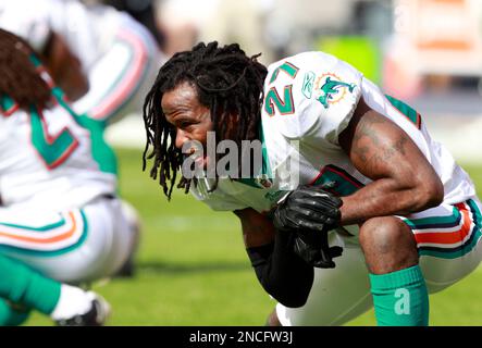 Miami Dolphins' cornerback Benny Sapp stops Cincinnati Bengals running  back Cedric Benson for a seven-yard loss in the fourth quarter at Paul  Brown Stadium in Cincinnati, Ohio, Sunday, October 31, 2010. The