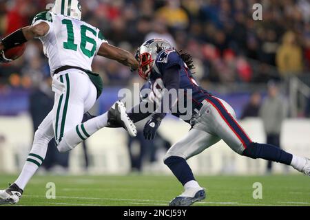 New England Patriots safety Sergio Brown (31) charges up field after  intercepting a pass intended for San Diego Chargers tight end Antonio Gates  (85) in the third quarter at Gillette Stadium in