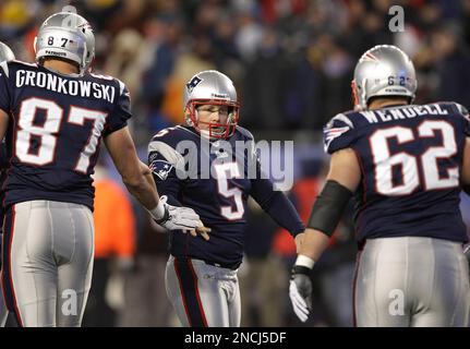 New England Patriots kicker Shayne Graham kicks a field goal in the first  half against the Pittsburgh Steelers out of the hold of Zoltan Mesko during  an NFL football game in Pittsburgh