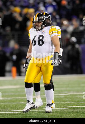 Pittsburgh Steelers center Doug Legursky (64) warms up prior to a game  against the Minnesota Vikings at Heinz field in Pittsburgh PA. Pittsburgh  won the game 27-17. (Credit Image: © Mark Konezny/Southcreek