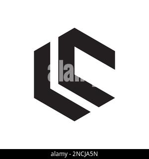 abstract letter LC logo design vector on white background. Stock Vector