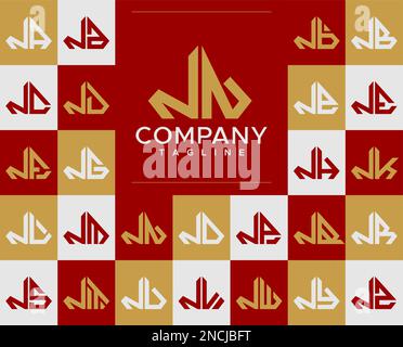 Luxury diamond NN N logo design set. Abstract jewelry N initial logo. Stock Vector