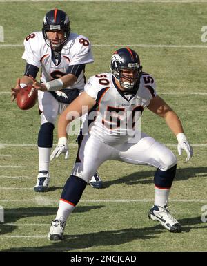 Denver Broncos quarterback Kyle Orton (8) during an NFL football game  against the Kansas City Chiefs Sunday, Dec. 5, 2010, in Kansas City, Mo.  The Chiefs won 10-6. (AP Photo/Ed Zurga Stock Photo - Alamy