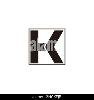 letter hk square geometric arrow simple logo vector Stock Vector