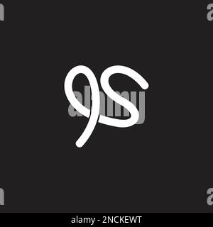 letter gs curves sign logo vector Stock Vector