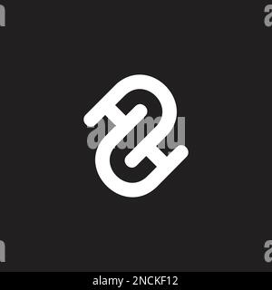 letter h2 simple linked line geometric logo vector Stock Vector Image ...