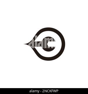 wrench swoosh auto service symbol logo vector Stock Vector