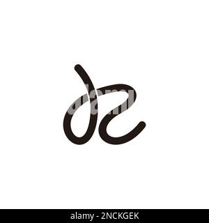 letter dr curves sign logo vector Stock Vector