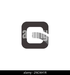 letter g motion square object logo vector Stock Vector