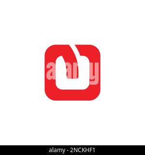square power button simple geometric logo vector Stock Vector
