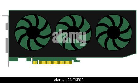 Gpu card icon. Cartoon of gpu card vector icon for web design isolated ...