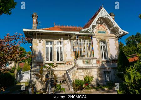 Arcachon, France, Scenes, The Ville d'Hiver Old Architecture, Historic District, Private Houses, Stock Photo