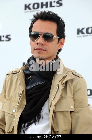 Marc Anthony poses for pictures at the announcement of his new clothing line for Kohl s at The London Hotel on Thursday Nov. 18 2010 in Los Angeles. AP Photo Katy Winn Stock Photo Alamy