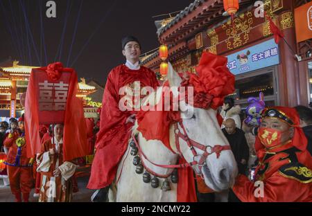 Lanshan District, Linyi City, China, 14 February, 2023. A traditional ...