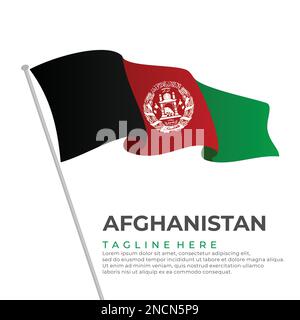 Template vector Afghanistan flag modern design. Vector illustration Stock Vector