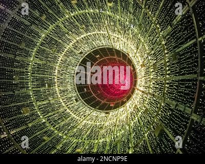Hundreds of colored illuminated led lights Stock Photo