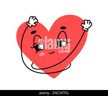 Love yourself. Self-care concept. Care of yourself. Love and heart. Happy heart hugging self. Vector illustration Stock Vector