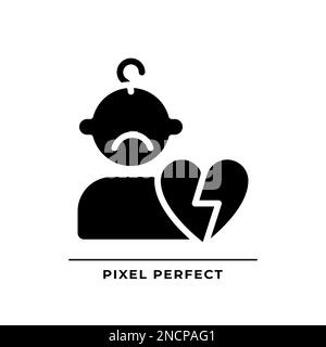 Orphan black glyph icon Stock Vector