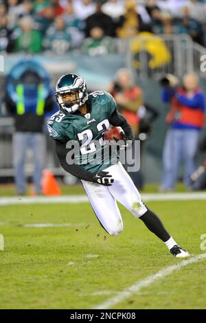 Philadelphia Eagles cornerback Dimitri Patterson runs a defensive route  during the first half of an NFL football game against the Jacksonville  Jaguars in Jacksonville, Fla., Sunday, Sept. 26, 2010.(AP Photo/John Raoux  Stock