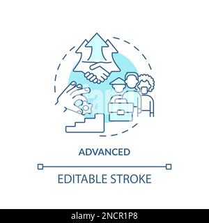 Advanced turquoise concept icon Stock Vector