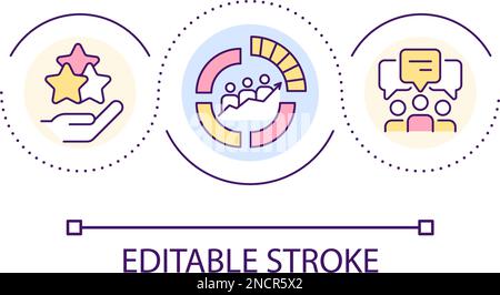 Target audience engagement loop concept icon Stock Vector