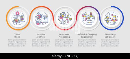 Diversifying pipeline of candidates loop infographic template Stock Vector