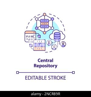 Central repository concept icon Stock Vector