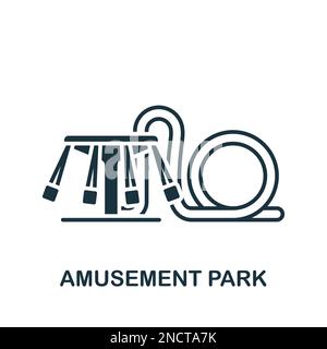 Amusment park icon. Monochrome simple sign from entertainment collection. Amusment park icon for logo, templates, web design and infographics. Stock Vector