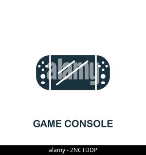 Game console icon. Monochrome simple sign from entertainment collection. Game console icon for logo, templates, web design and infographics. Stock Vector
