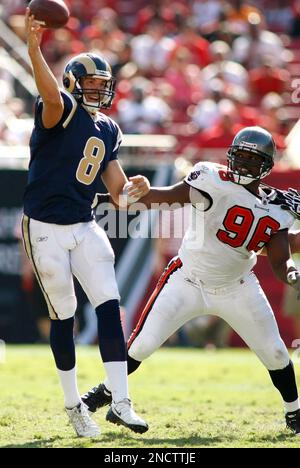 Tampa Bay Buccaneers defensive tackle Rakeem Nunez-Roches (56) with a smart  phone celebrating after an NFL football game against the Seattle Seahawks  on Nov. 13, 2022, in Munich. The Buccaneers defeated the