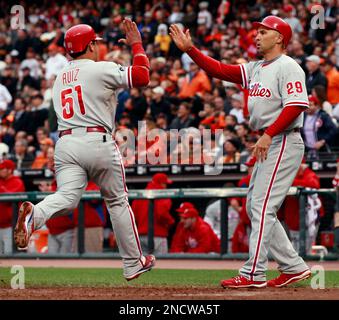 Raul Ibanez & Carlos Ruiz  Phillies, Philadelphia phillies, Baseball