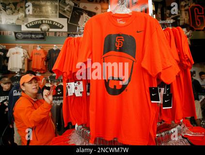 San Francisco Giants' Dugout Store at Oracle Park in San Francisco, Calif.,  on Tuesday, March 26, 2019. (Scott Strazzante/San Francisco Chronicle via  AP Stock Photo - Alamy